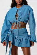 Ensemble deux pièces en denim
